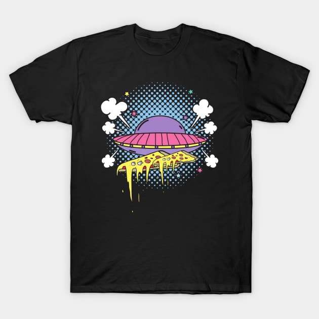 Alien Pizza Eating T-Shirt by Tailor twist